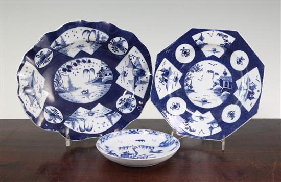 Lowestoft saucer, Bow plate and similar dish